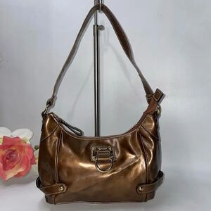 New Treviso Metallic Bronze Shoulder Bag